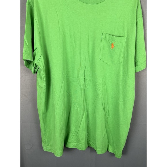 Polo‎ Ralph Lauren Front Pocket Green/Orange Horse Men's XL T-Shirt - Picture 5 of 8